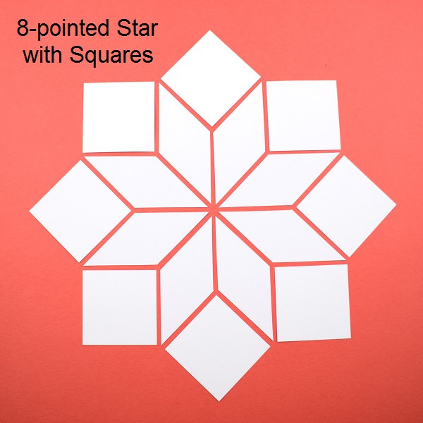 Eppiflex EPP Templates - 45 Degree Diamond for 8-Pointed Star - 1