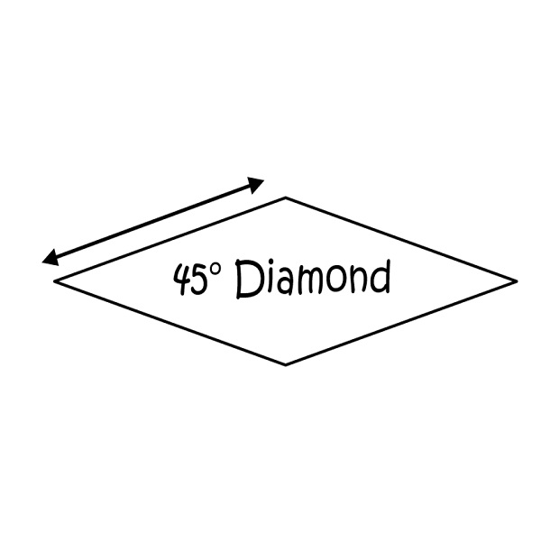 Eppiflex EPP Templates - 45 Degree Diamond for 8-Pointed Star - 1