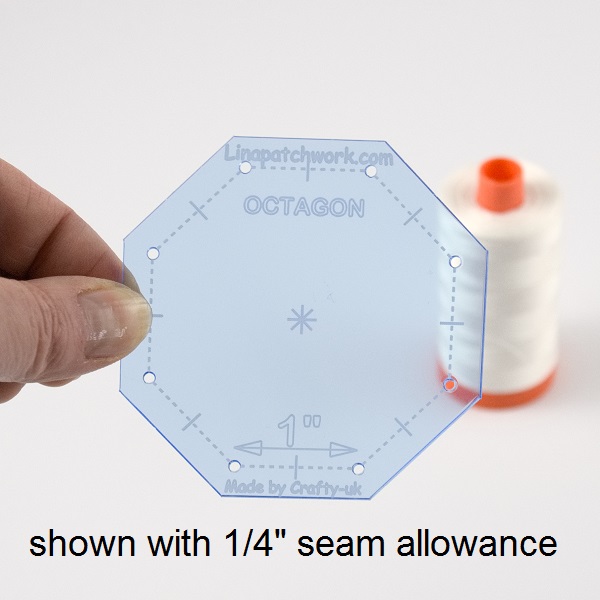  Acrylic Quilting Template Set of 3, Octagon, Assorted Sizes  for Use with Precut Fabric Squares