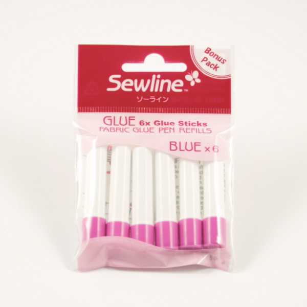 Double Pack - One Pack Of Assorted and One Pack of Blue - Sewline Fabric  Glue Pen Refills - Pen Sold Separately Link Below) Glue Sticks