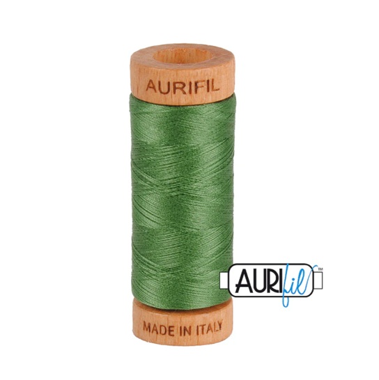 AURIFIL MAKO 80 Cotton Thread  2890 Very Dark Grass Green