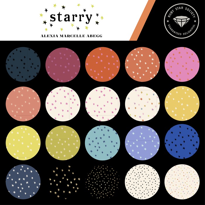 MODA Mini Charm Ruby Star Society 'Starry' 2.5"